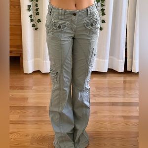 GARAGE Teal Flare Cargo Pants